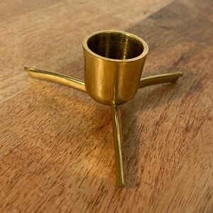 80s vintage brass mid century modern candle holder
